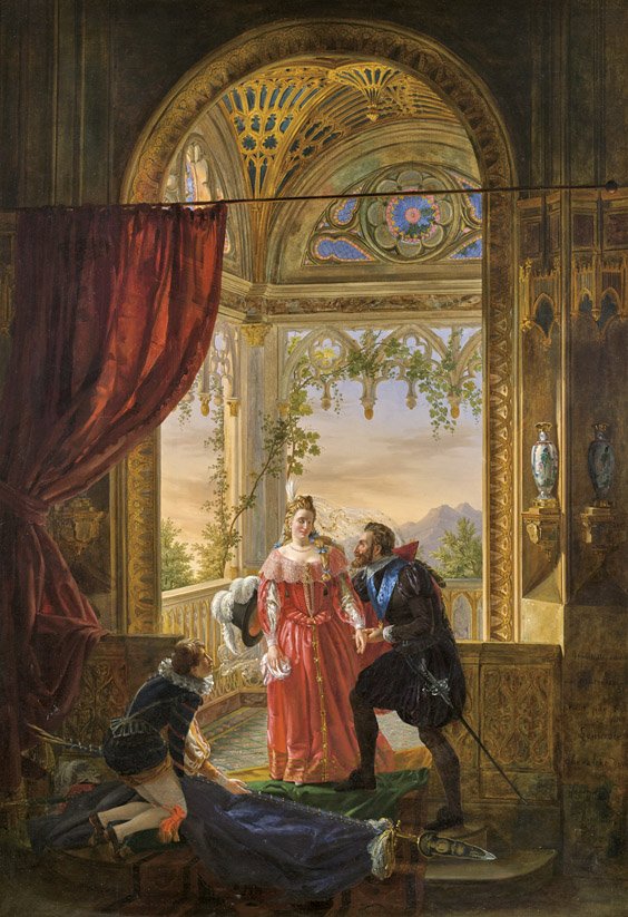 OIL PAINTING BY LOUIS-NICOLAS LEMASLE (1 of 2)