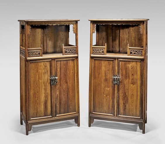 PAIR MING-STYLE HUANGHUALI CABINETS (1 of 1)