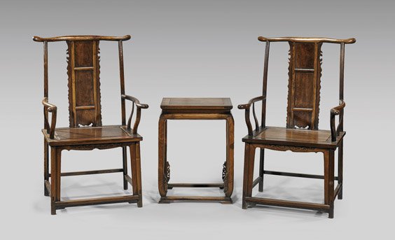 SET HUANGHUALI ARMCHAIRS & SIDE TABLE (1 of 1)