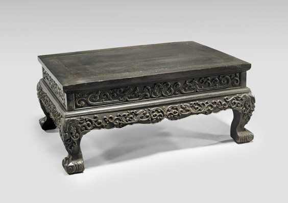 CHINESE CARVED ZITAN TABLE (1 of 1)