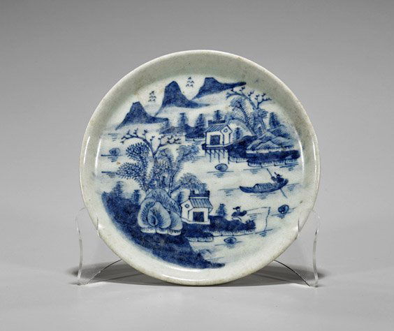 Antique Chinese Blue & White Dish (1 of 2)