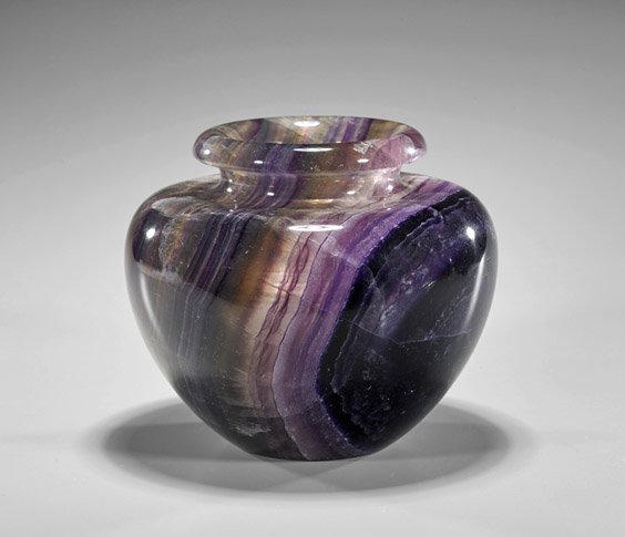 Heavy & Polished Carved Fluorite Vase (1 of 1)