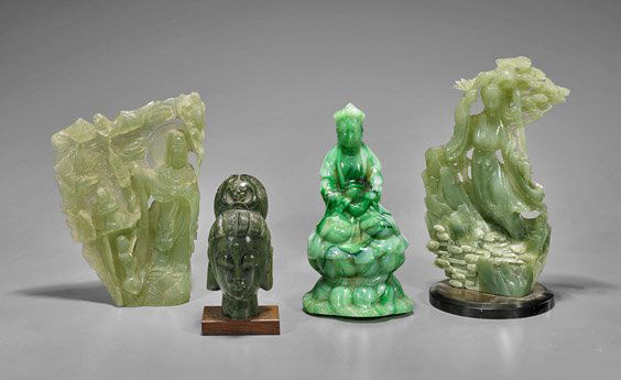 Four Chinese Carved Deities (1 of 1)