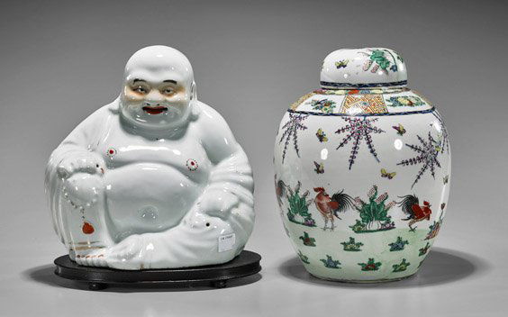 Old Seated Budai & Ginger Jar (1 of 2)