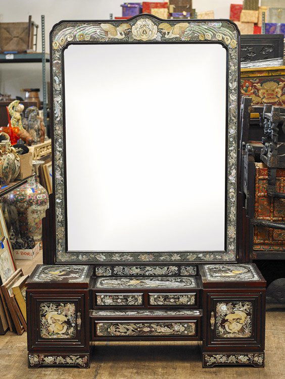 Vintage Vietnamese Dressing Table & Mirror (1 of 2)