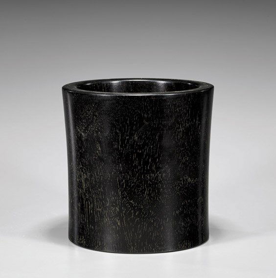 Carved Huanghuali Wood Brushpot (1 of 1)