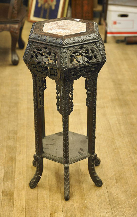 Old Chinese Stone Inset Table (1 of 1)