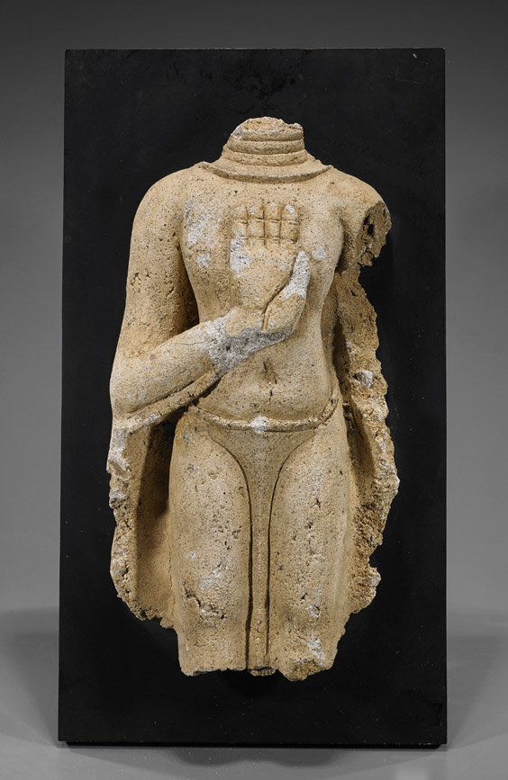 Early-Style Sandstone Figural Relief (1 of 1)