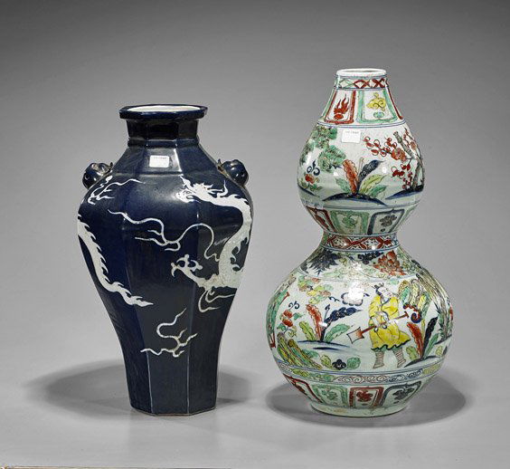 Two Tall Chinese Porcelain Vases (1 of 2)