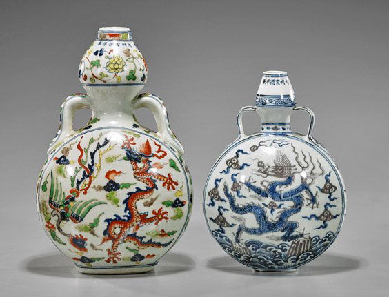 Two Xuande-Style Moonflask Vases (1 of 2)