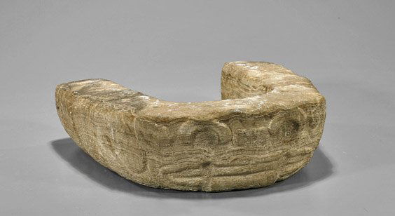 Large & Heavy Carved Stone Yolk (1 of 1)