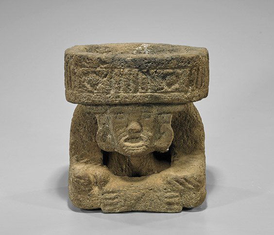 Large Carved Volcanic Stone Basin (1 of 1)