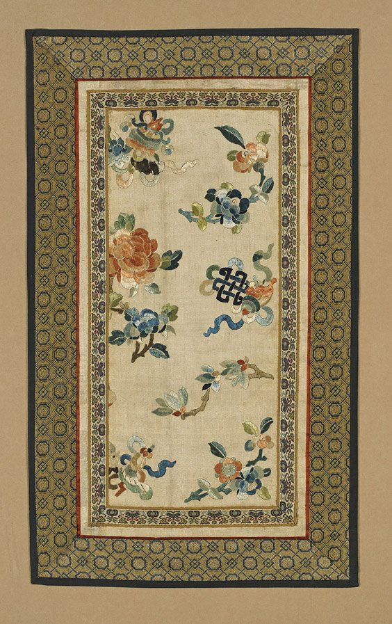 Old Chinese Silk Embroidery Panel (1 of 1)