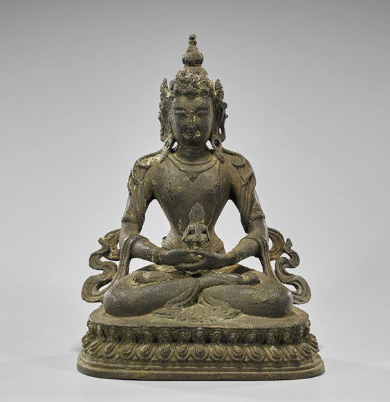 Ming-Style Bronze Seated Amitayus Buddha (1 of 1)
