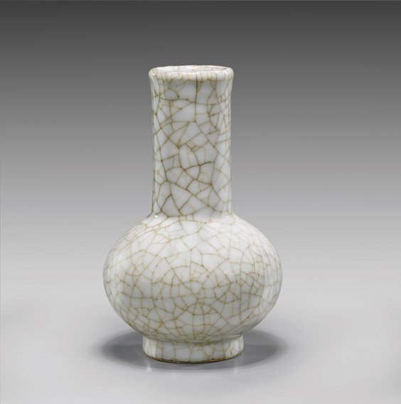 Antique Crackle-Glazed Porcelain Vase (1 of 2)