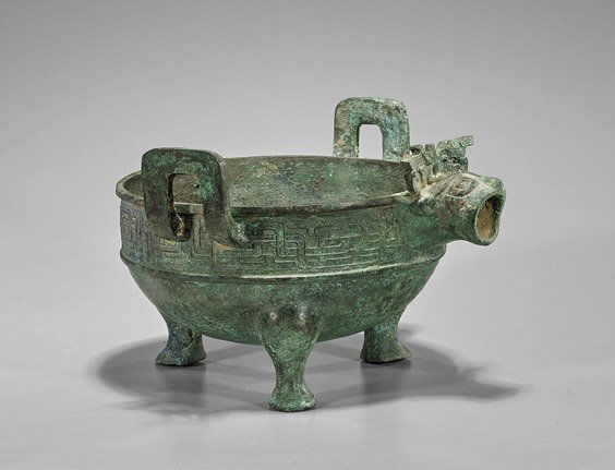 Large Chinese Bronze Ritual Tripod Vessel (1 of 2)