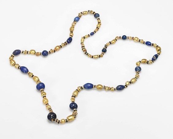 Roman Lapis, Glass & Stone Necklace (1 of 1)