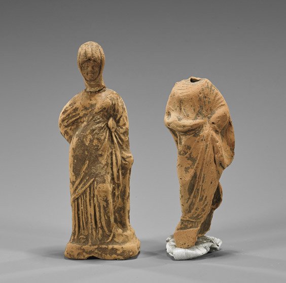 Two Hellenistic Tanagra Figures (1 of 1)