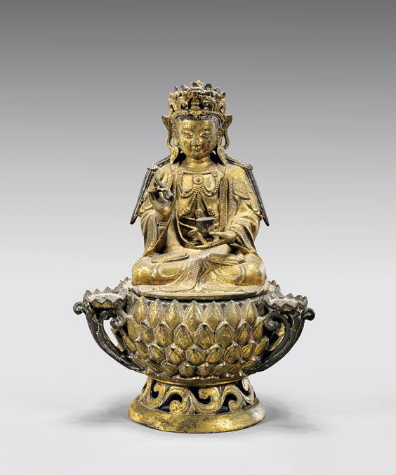 ANTIQUE GILT BRONZE FIGURE (1 of 2)