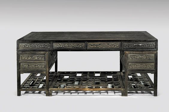 LARGE CHINESE ZITAN SCHOLAR'S TABLE (1 of 1)