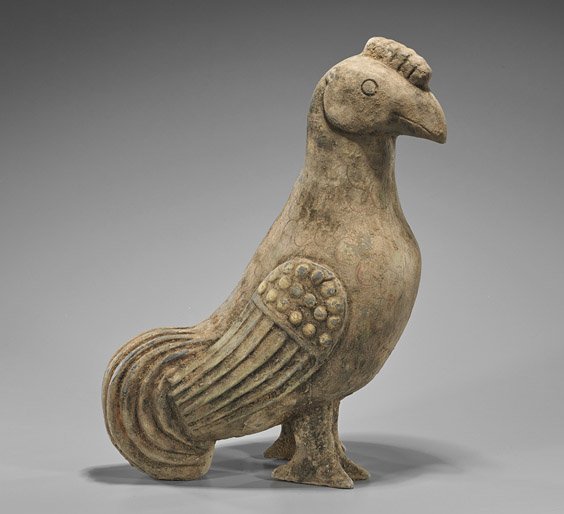 Large Han-Style Painted Pottery Bird (1 of 1)