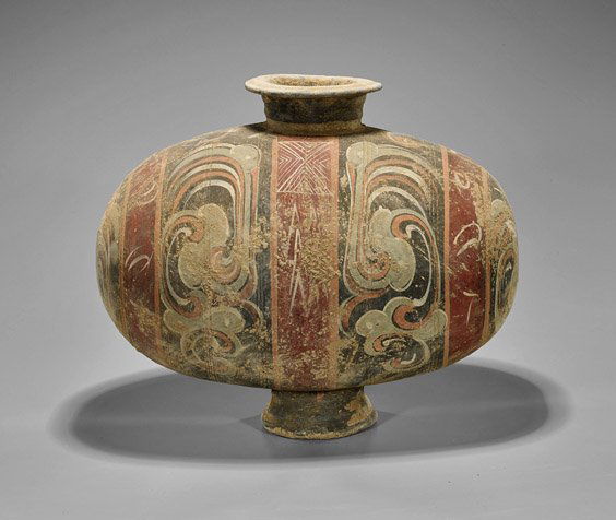 Large Han-Style Pottery Cocoon Vase (1 of 1)