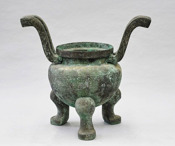 Massive Chinese Bronze Ding Vessel (1 of 1)