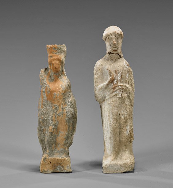 Two Greco-Roman Terracotta Female Figurines (1 of 1)