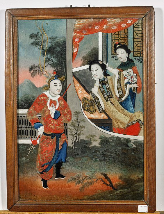 Old Chinese Reverse Glass Painting (1 of 1)