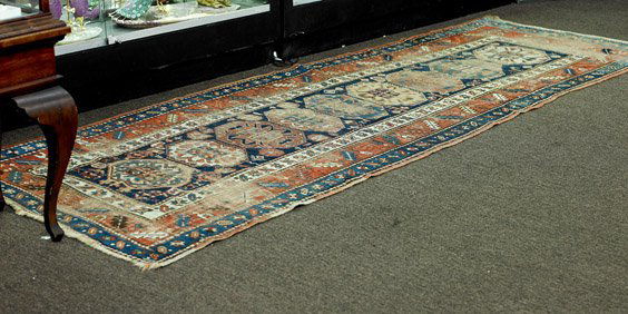 Antique Caucasian Kazak Wool Runner (1 of 1)