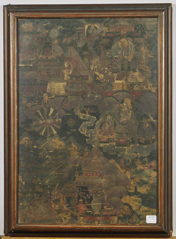 Antique Tibetan Painted Thangka: Tsongkhapa (1 of 1)