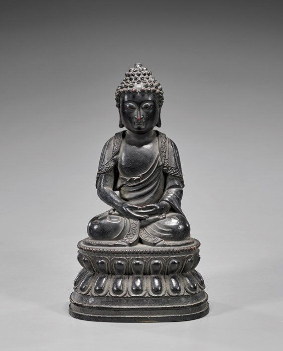Ming-Style Bronze Seated Buddha (1 of 1)