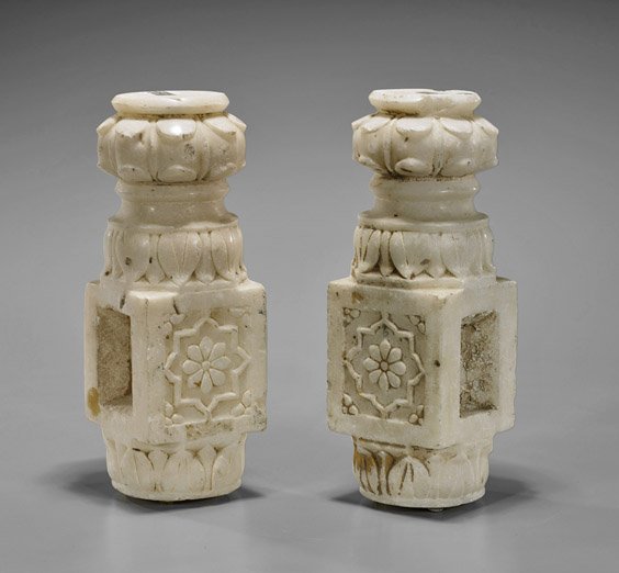 Pair Old Carved Marble Supports (1 of 1)