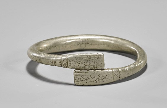 Heavy Near Eastern Silver Arm Bracelet (1 of 1)