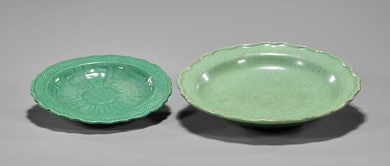 Two Old Chinese Green Glazed Dishes (1 of 1)