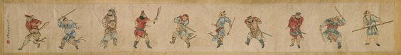 Chinese Paper Handscroll: Warriors (1 of 2)