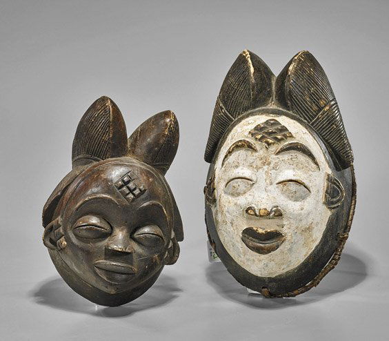 Two Gabon Punu Ancestor Spirit Masks (1 of 1)
