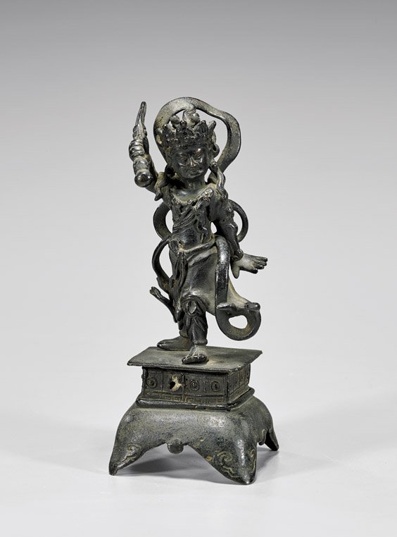 ANTIQUE CHINESE BRONZE LOKAPALA (1 of 2)