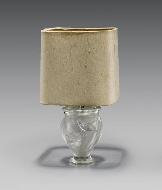 LALIQUE CRYSTAL ROSINE LAMP (1 of 2)