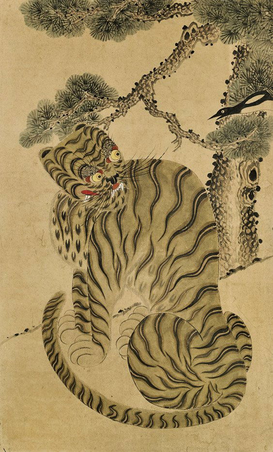 OLD KOREAN PAINTING: Tiger (1 of 1)