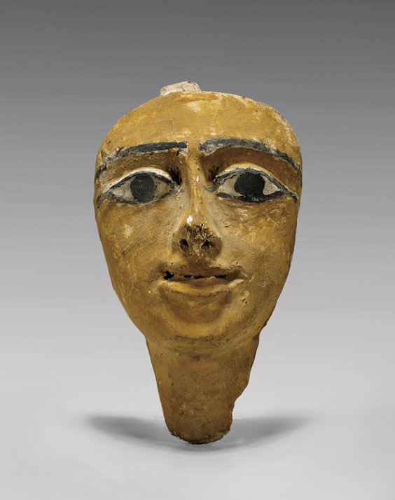 EGYPTIAN WOOD 'MUMMY' MASK (1 of 2)