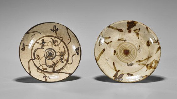 Pair Chinese Cizhou Glazed Dishes (1 of 1)