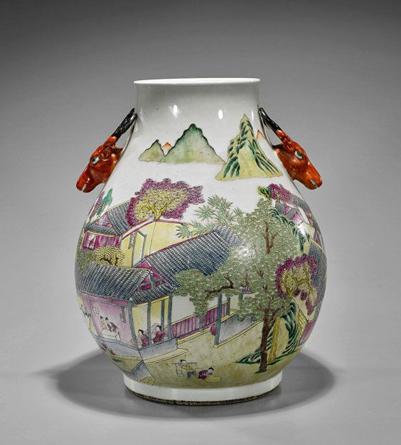 Large Chinese Famille Rose Vase (1 of 3)