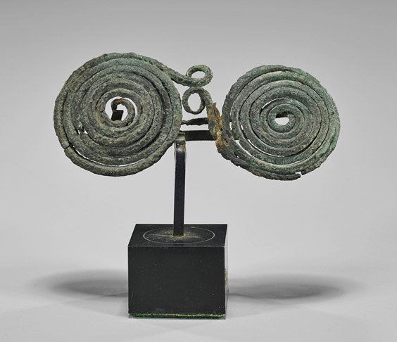 Ancient Bronze Double-Spiral Fibula (1 of 1)
