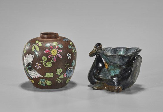 Yixing Enameled Jarlet & Glazed Duck (1 of 1)