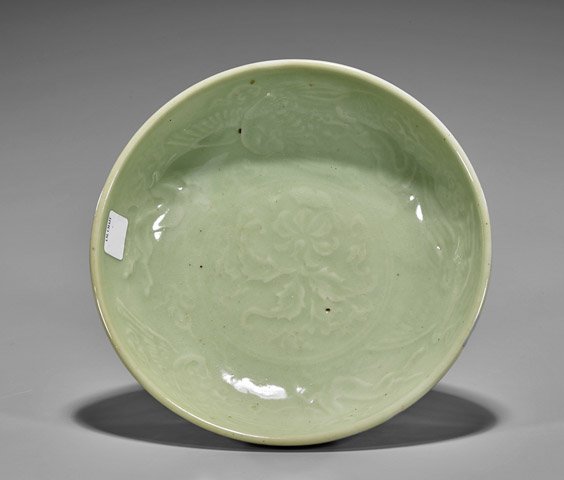 Antique Chinese Celadon Glazed Bowl (1 of 2)