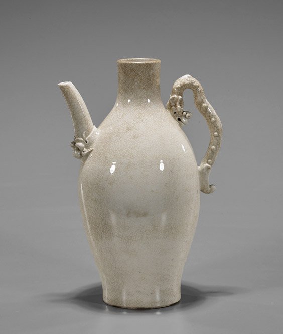 Antique Chinese White Crackle Ewer (1 of 1)
