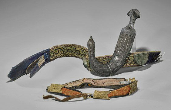 Two Old Asian Embroidered Belts (1 of 1)