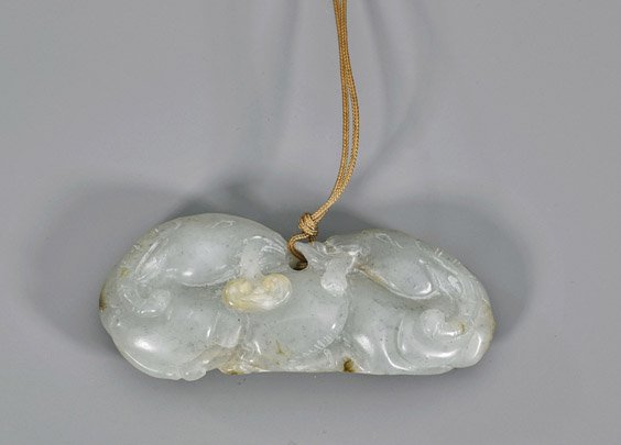 Antique Chinese White Jade Pendant (1 of 1)
