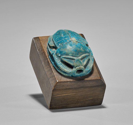 Large Egyptian-Style Glazed Scarab (1 of 1)